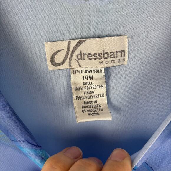 Y2K Fairy Ethereal Midi Dress 14W blue green floral sheer overlay feminine soft - Picture 9 of 10